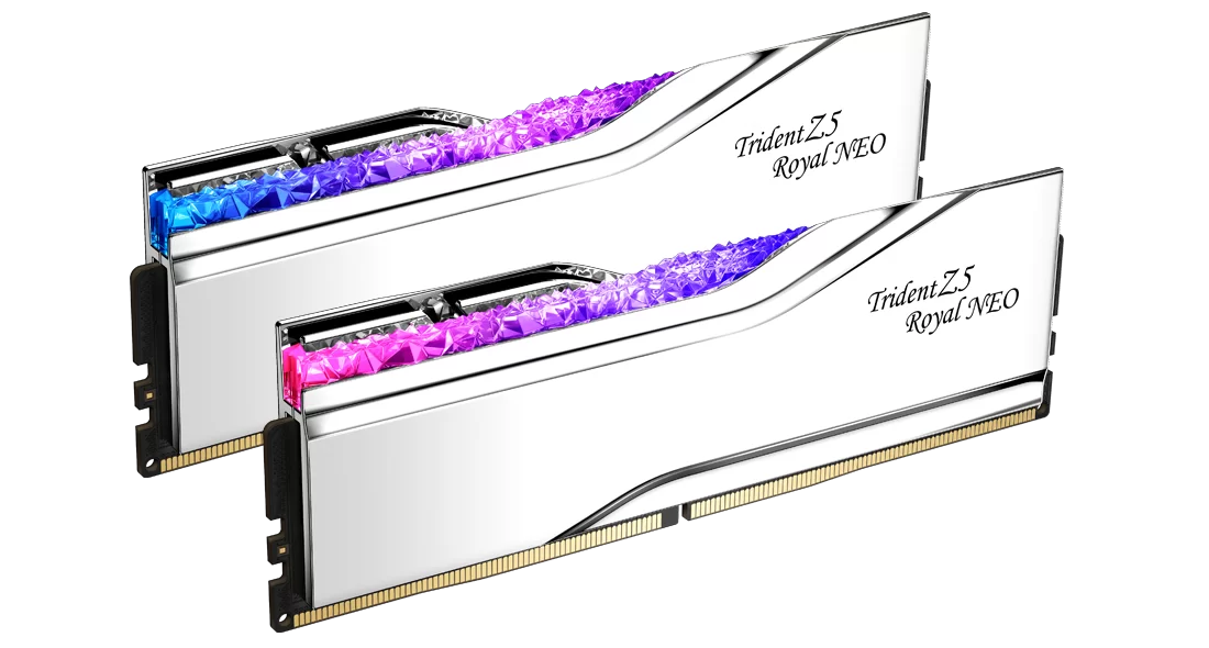 G.Skill DDR5 64GB 2x32GB 6000 CL28 Trident Z5 Royal Silver F5-6000J2636H32GX2-TR5NS