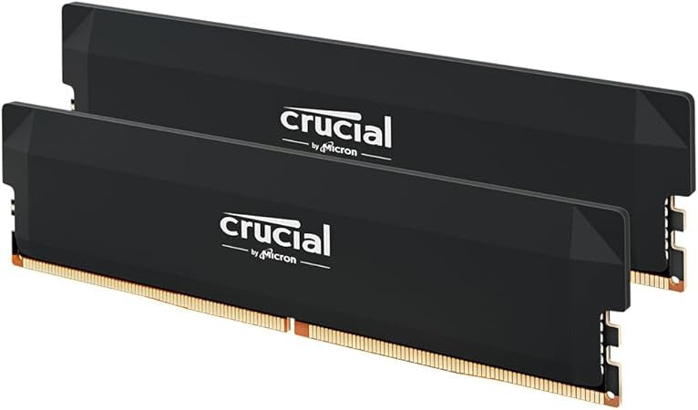 Crucial Pro DDR5 RAM 32GB Kit (2x16GB) 6000MHz CL36, Overclocking Gaming, Intel XMP 3.0 / AMD EXPO, Computer Memory